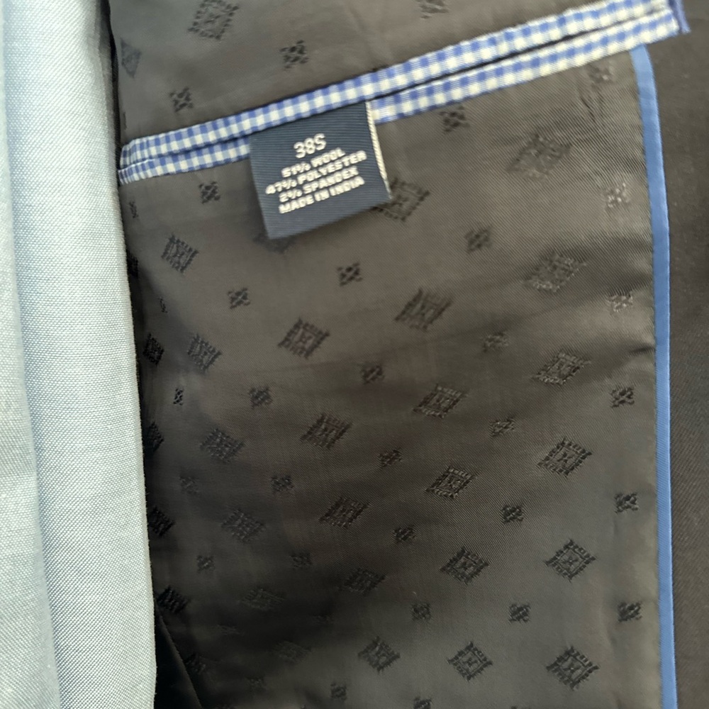 Mens Single-breasted Navy Blazer Size 38S - Picture 5 of 7